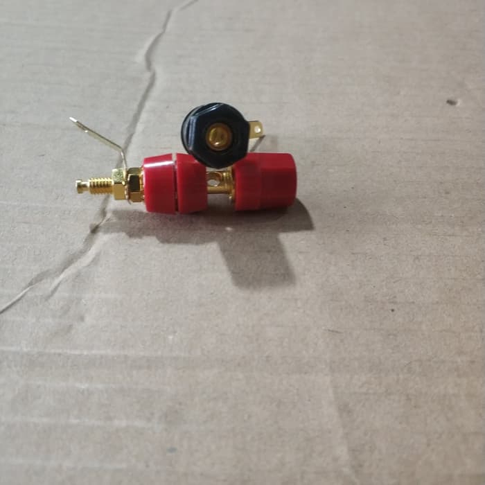 Terminal speaker drat merah hitam dalam gold plate / boding post