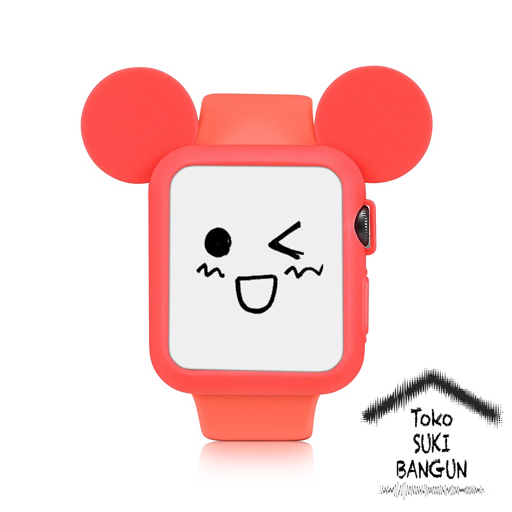 Mickey MOUSE Ears Soft Silicone Case for Apple Watch 38mm 42mm Rubber