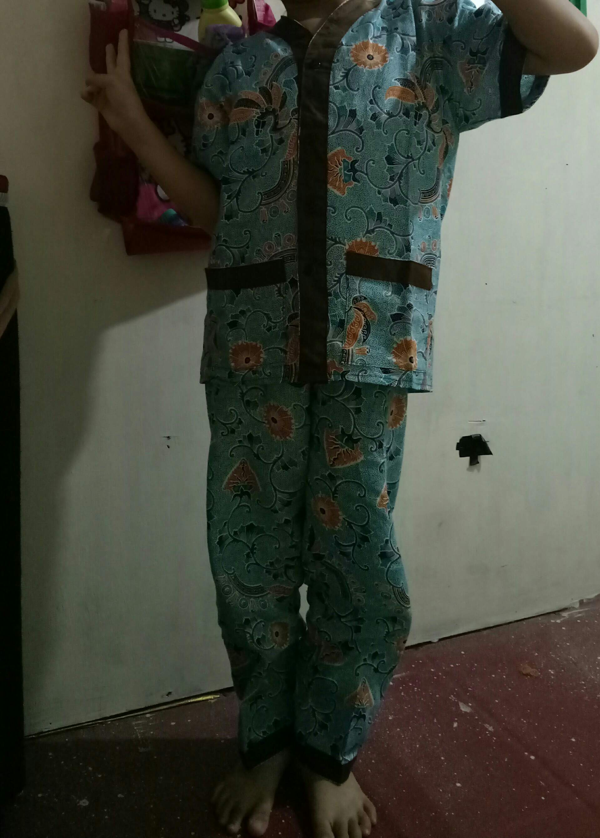 Set Piyama Anak Usia 8-9-10-11-12 Tahun, Kimono Batik Anak