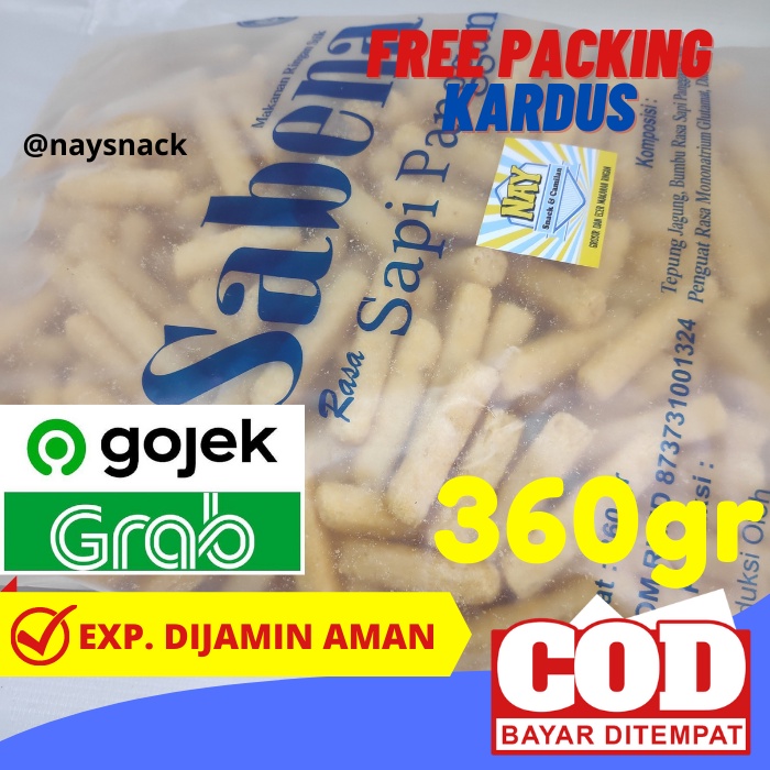 

Snack Kiloan Sabena Stick Sapi Panggang Isi Bersih 360 Gram