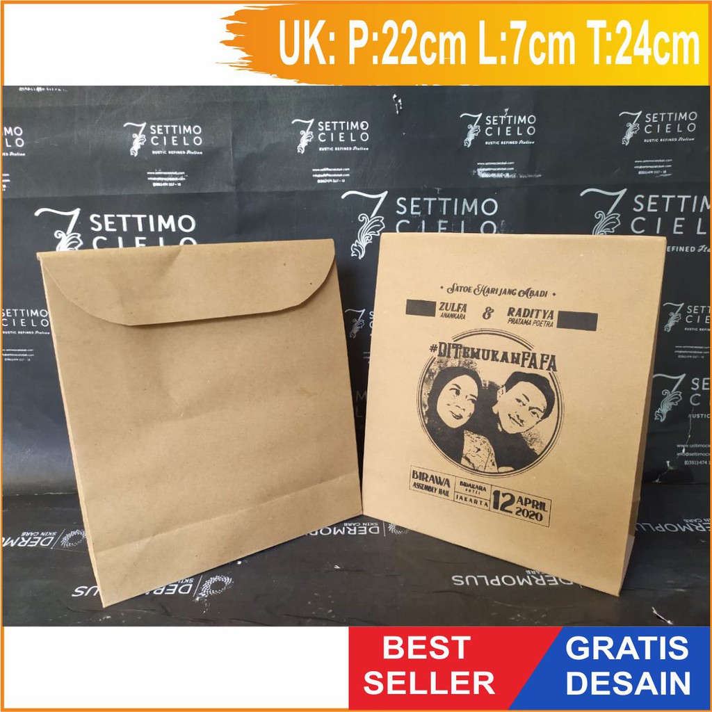 

Paperbag model Amplop Ukuran Sedang Dengan Sablon Free DEsain
