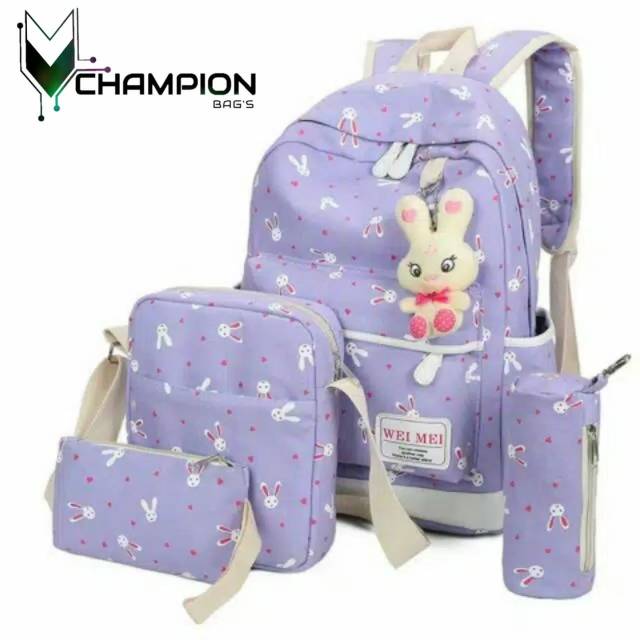 NIQABIS TAS RANSEL ANAK PLAYBOY SET TAS SEKOLAH PG PAUD TK SD SMP TAS ANAK CEWEK COWOK PEREMPUAN