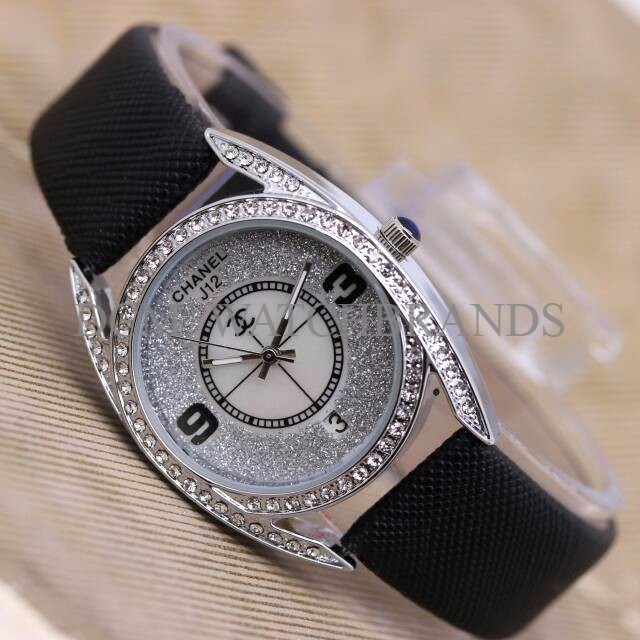 JAM WANITA CHANEL CH001 BLACK SILVER