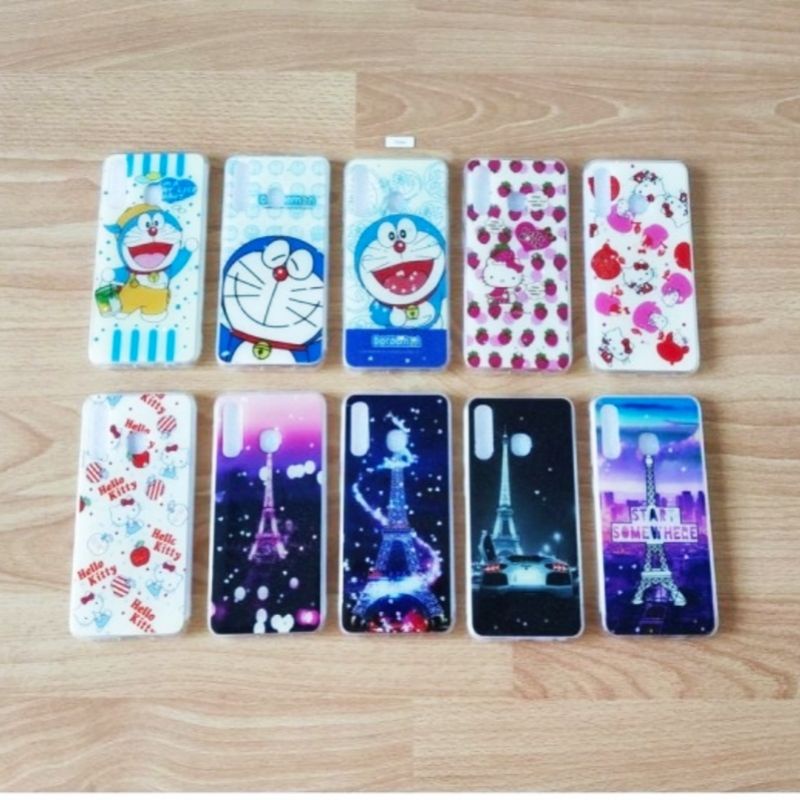 Case Samsung Galaxy A20 Fuze Case UV Gambar Doraemon Minnie Mouse Unicorn Samsung A205f