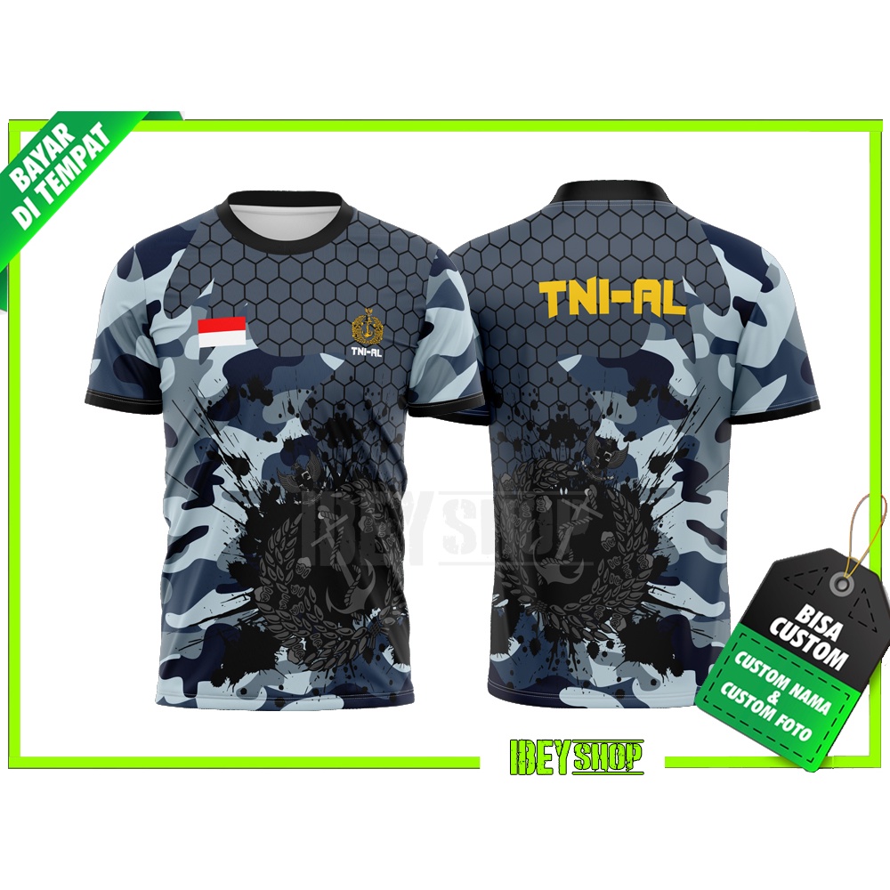 Baju Jersey TNI AL / kaos Jersey Pria TNI AL Angkatan Laut 03 Fullprint