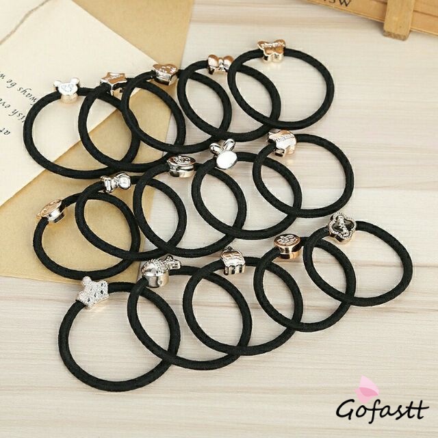 1PC Ikat Rambut Karet Wanita Korea Karakter Kuncir Rambut Gelang G-1