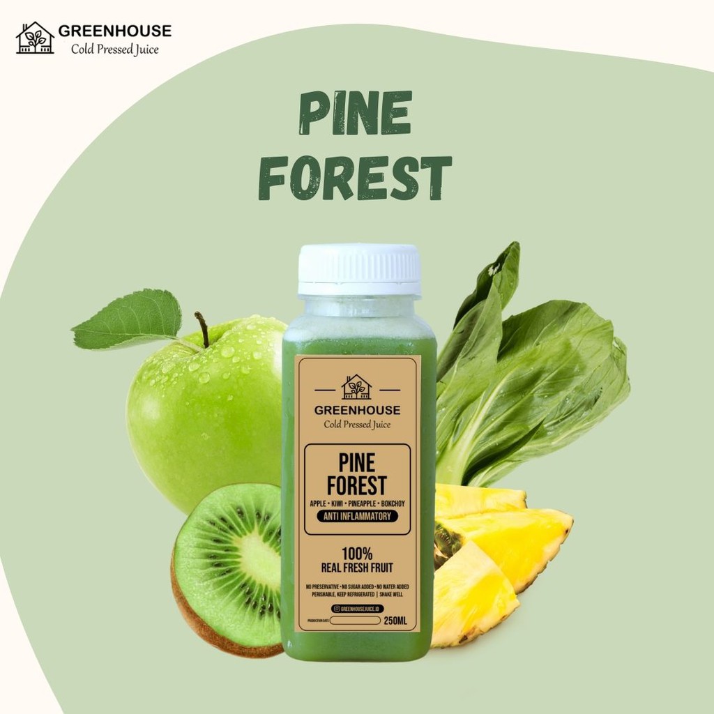 

Greenhouse Cold Pressed Juice - PINE FOREST 250 ml (Anti Inflammatory)