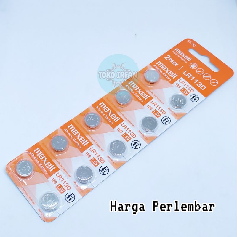 Baterai MAXELL LR1130 AG10 189 390 LR1131 Original