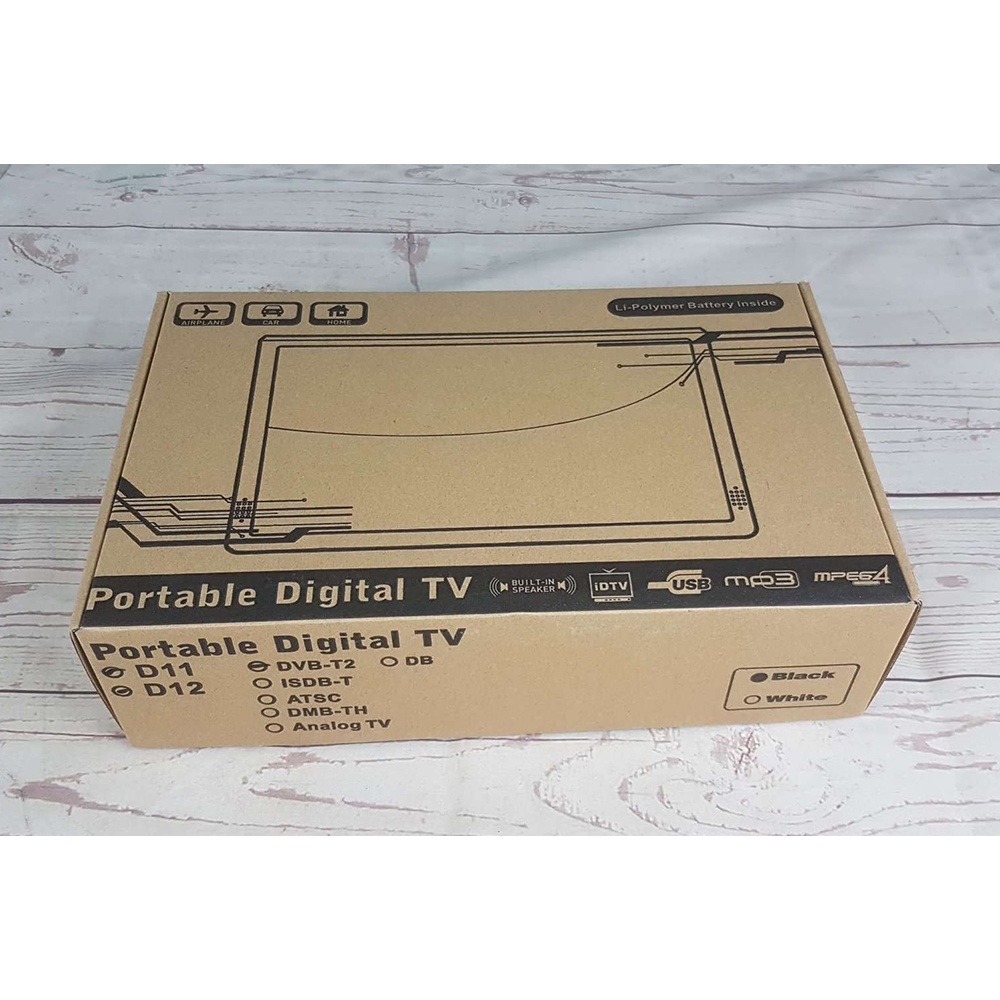 Taffware Portable TV Monitor 11.6 Inch DVB-T2 - D12 - Black