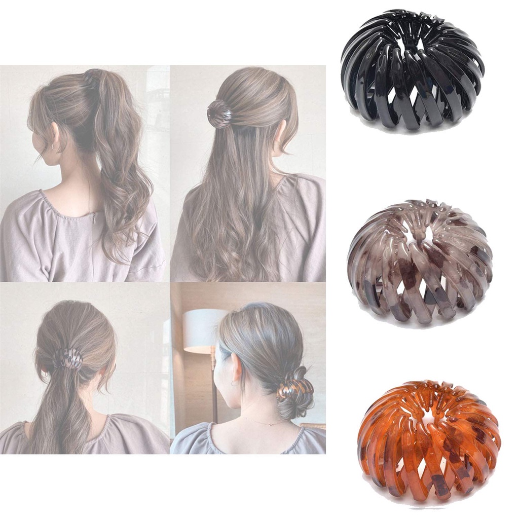 LRC Jepit Rambut Retro Donat Fashion Korean Hair Knob Ponytail