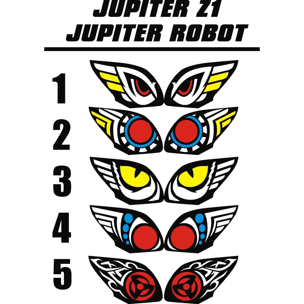 sticker stiker variasi lampu depan Jupiter Z1 Mata Elang bisa COD