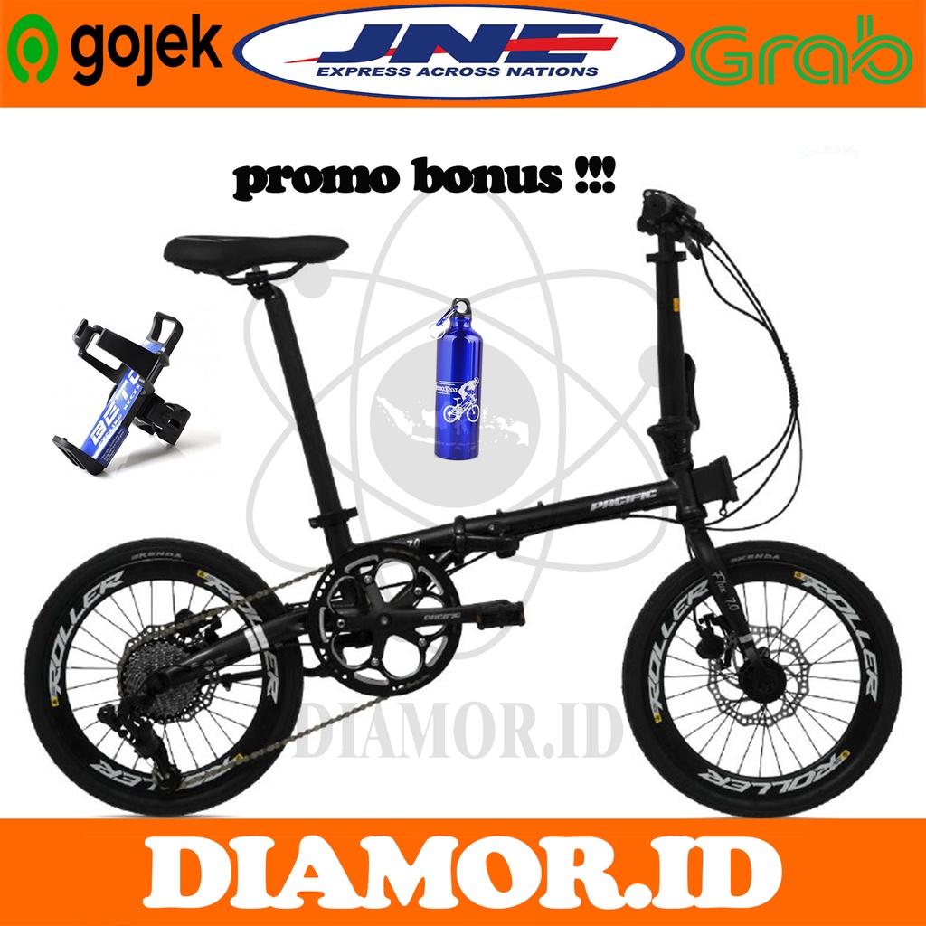 Pacific Flux 7.0 Sepeda Lipat 16 inch Hydraulic Disc Brake 10 Speed