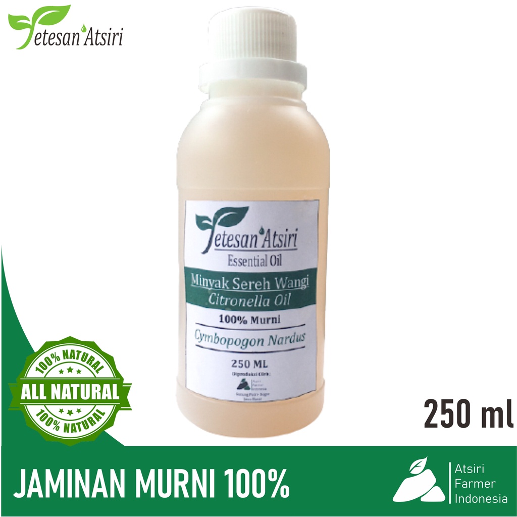 250ml minyak atsiri sereh wangi murni 100% citronella pure essential oil 100% tanpa campuran murni