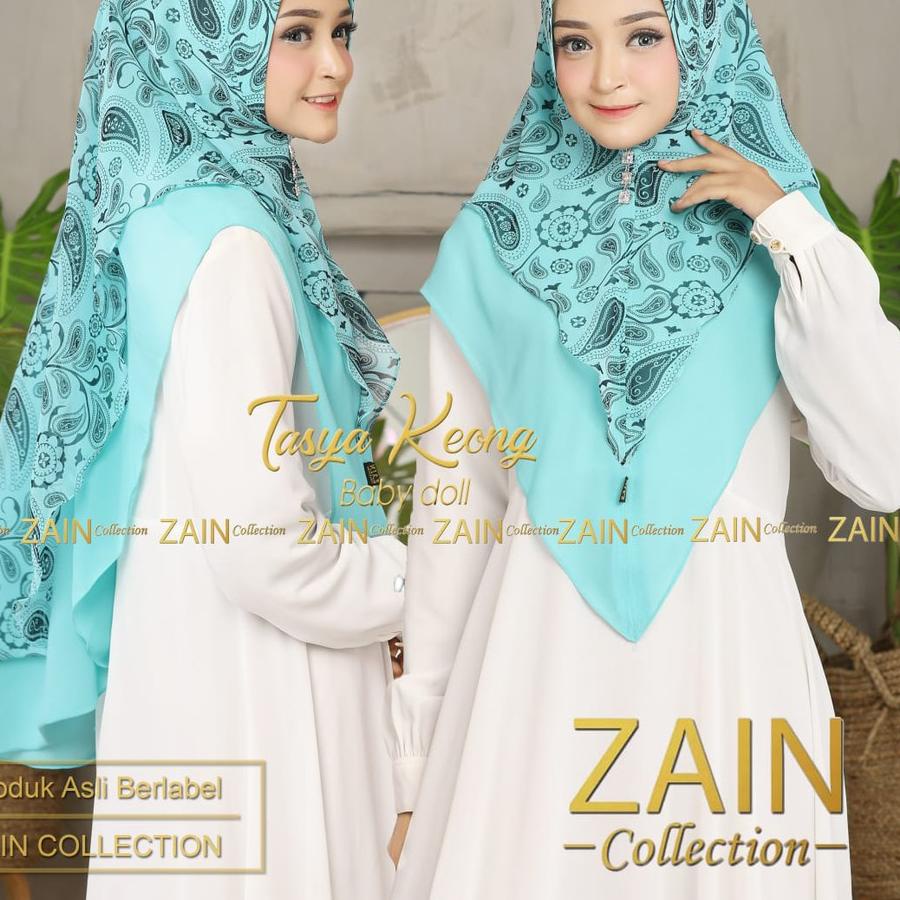 Best khimar 2 layer hijab ( Tasya keong ) jilbab instan / jilbab bergo khimar Motif  Original Zain