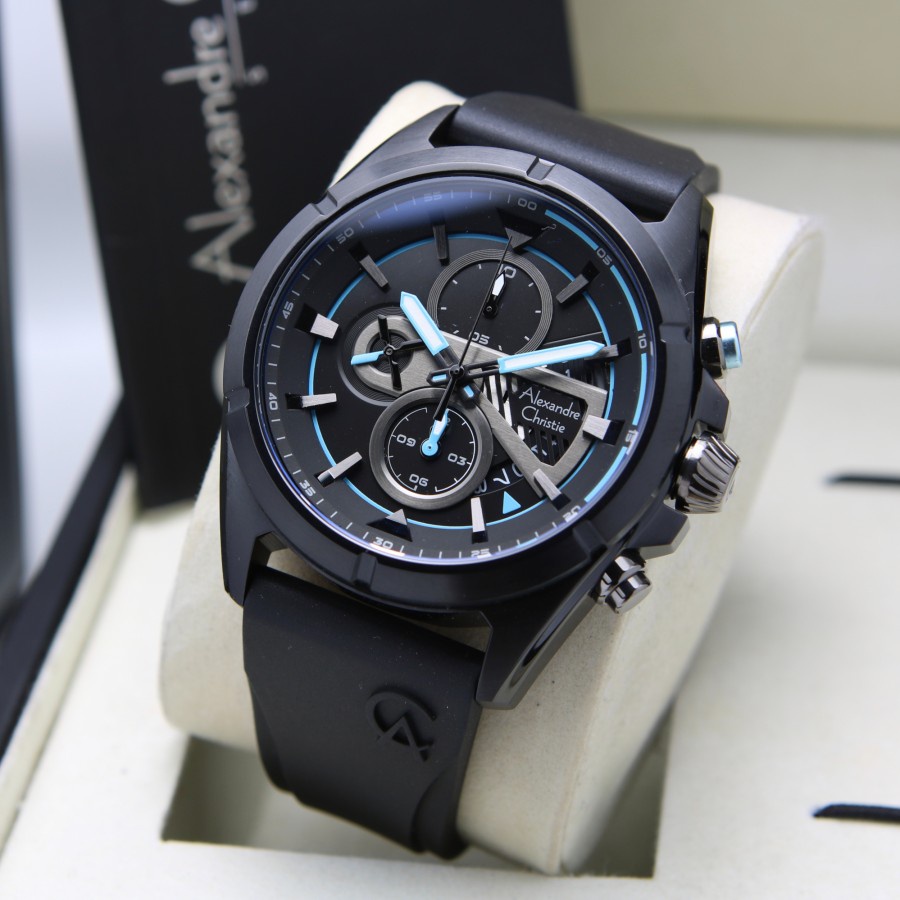 JAM TANGAN PRIA ALEXANDRE CHRISTIE AC 6592 RUBBER ORIGINAL GARANSI RESMI 1 TAHUN