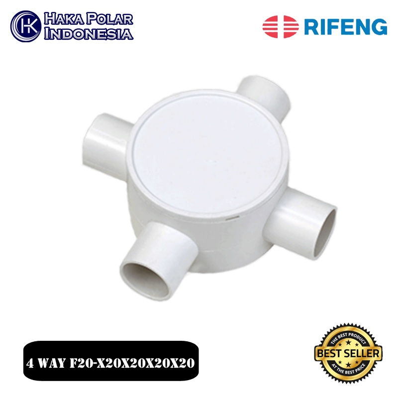 4 Way Round Junction Box Conduit Rifeng 20mm F20-x20x20x20x20