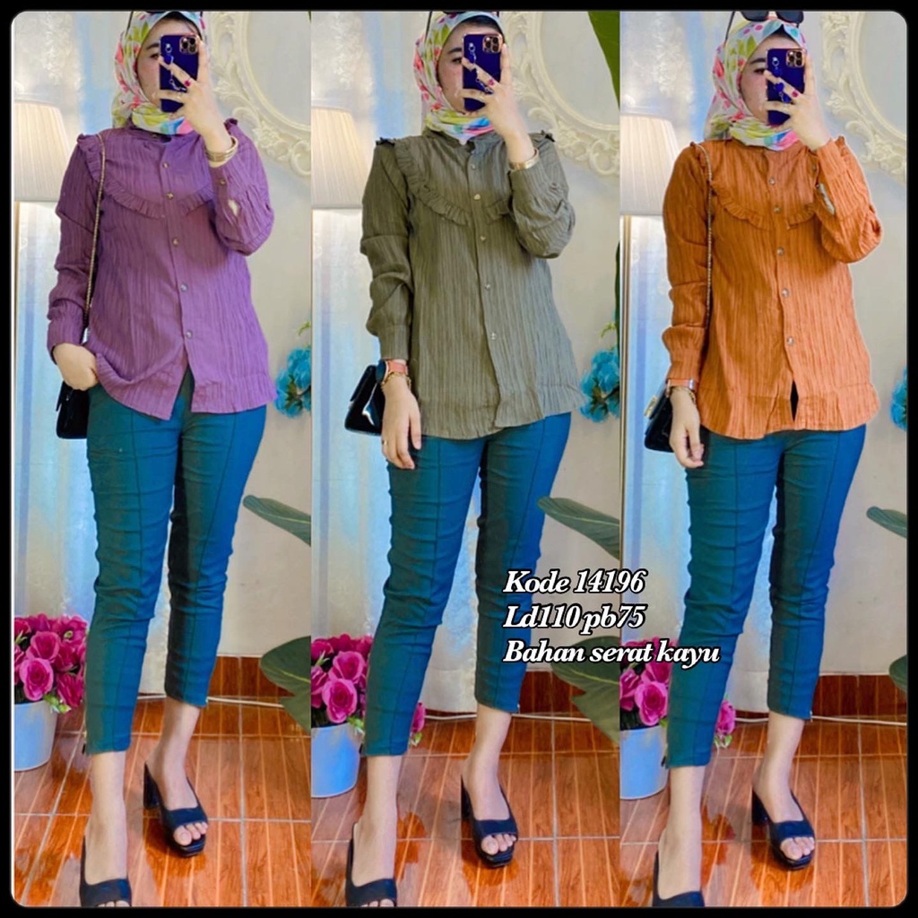 Atasan Ameena Top lengan panjang, 6 variasi warna