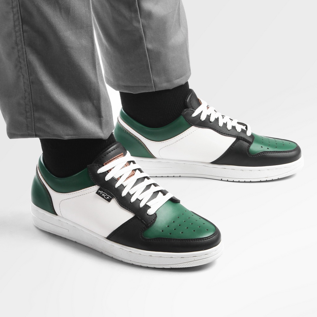 LEON WHITE GREEN |ManNeedMe x ARF| Sepatu Sneakers Pria Casual Shoes ORIGINAL