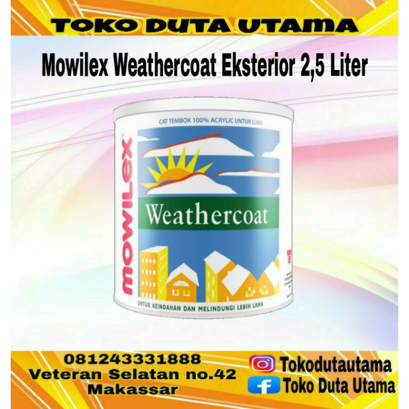 Jual Cat Mowilex Weathercoat Eksterior Ukuran L Shopee Indonesia