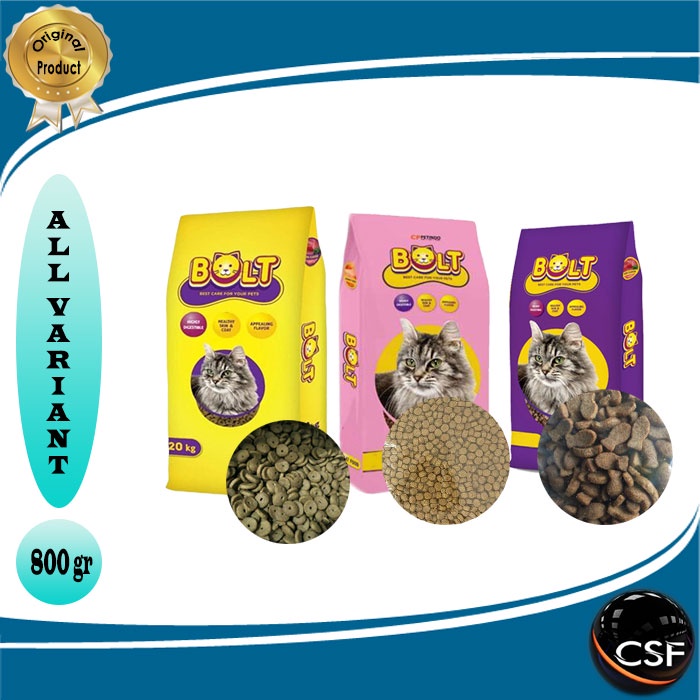 Makanan Kucing kering BOLT 800gr All Varian