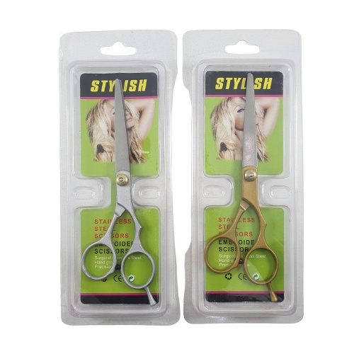 Gunting Rambut Lurus Besi Stylish Grooming Stainless Steel Flat