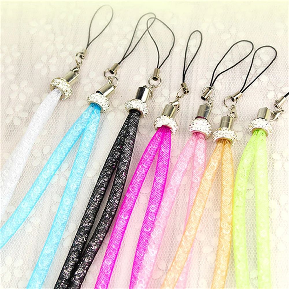 Quinton Tali Lanyard Mesh Kristal Berlian Imitasi Multi Fungsi Anti Maling Holder Handphone / Kunci