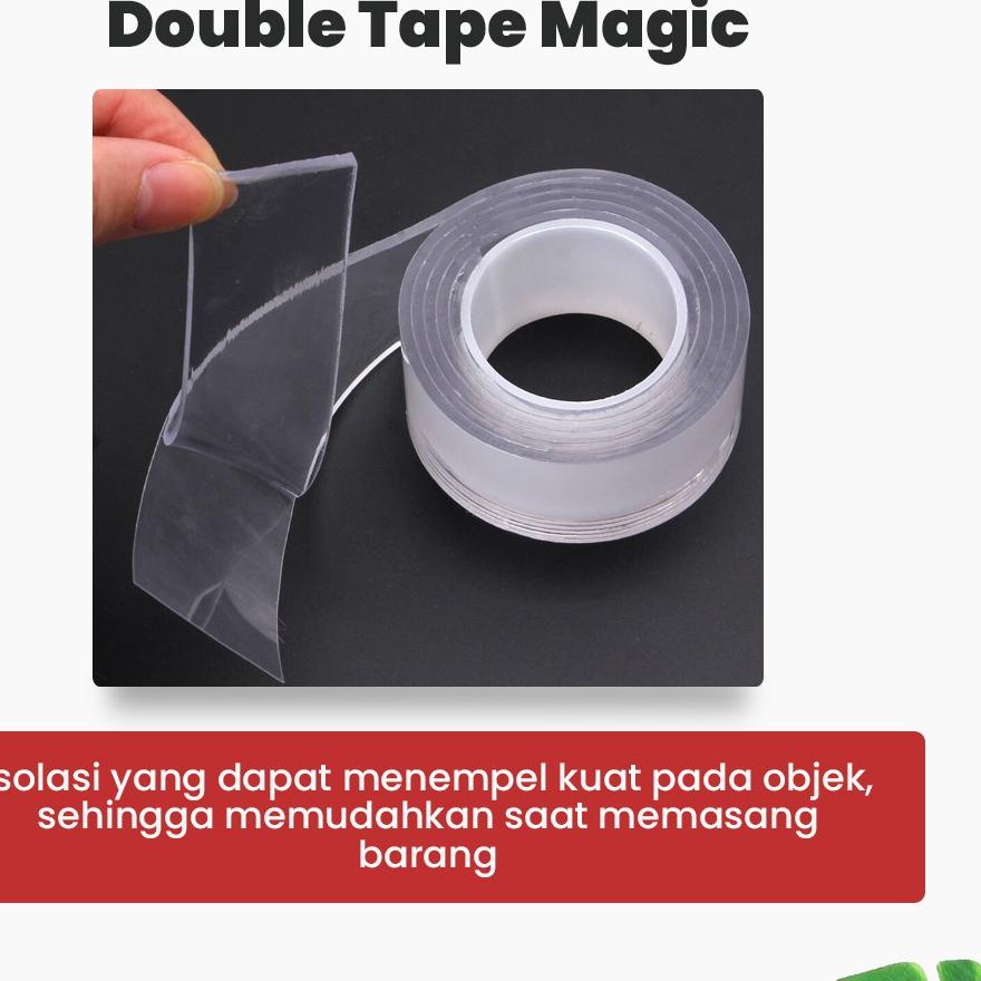 

✞PROMO✞ Double Tape Magic Isolasi Bening Perekat Tahan Air paling murah