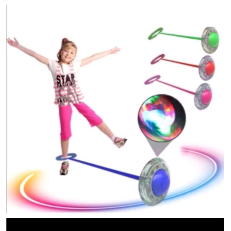 Hulahup kaki led Jumpball Yoyo Flash Jump LED