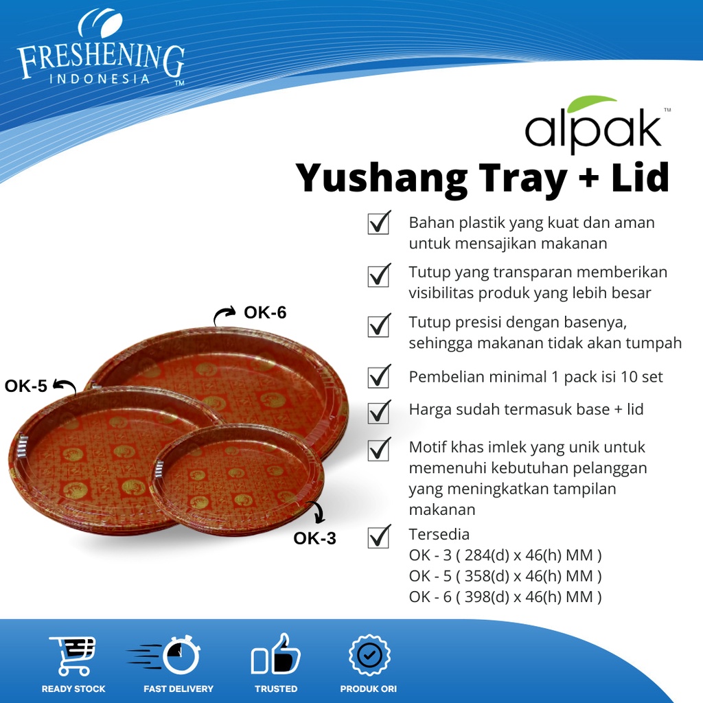 Yushang Tray Round + Lid Chinese New Year