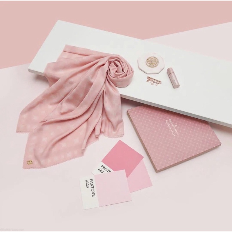 buttonscarves xanadu monogram scarf blush