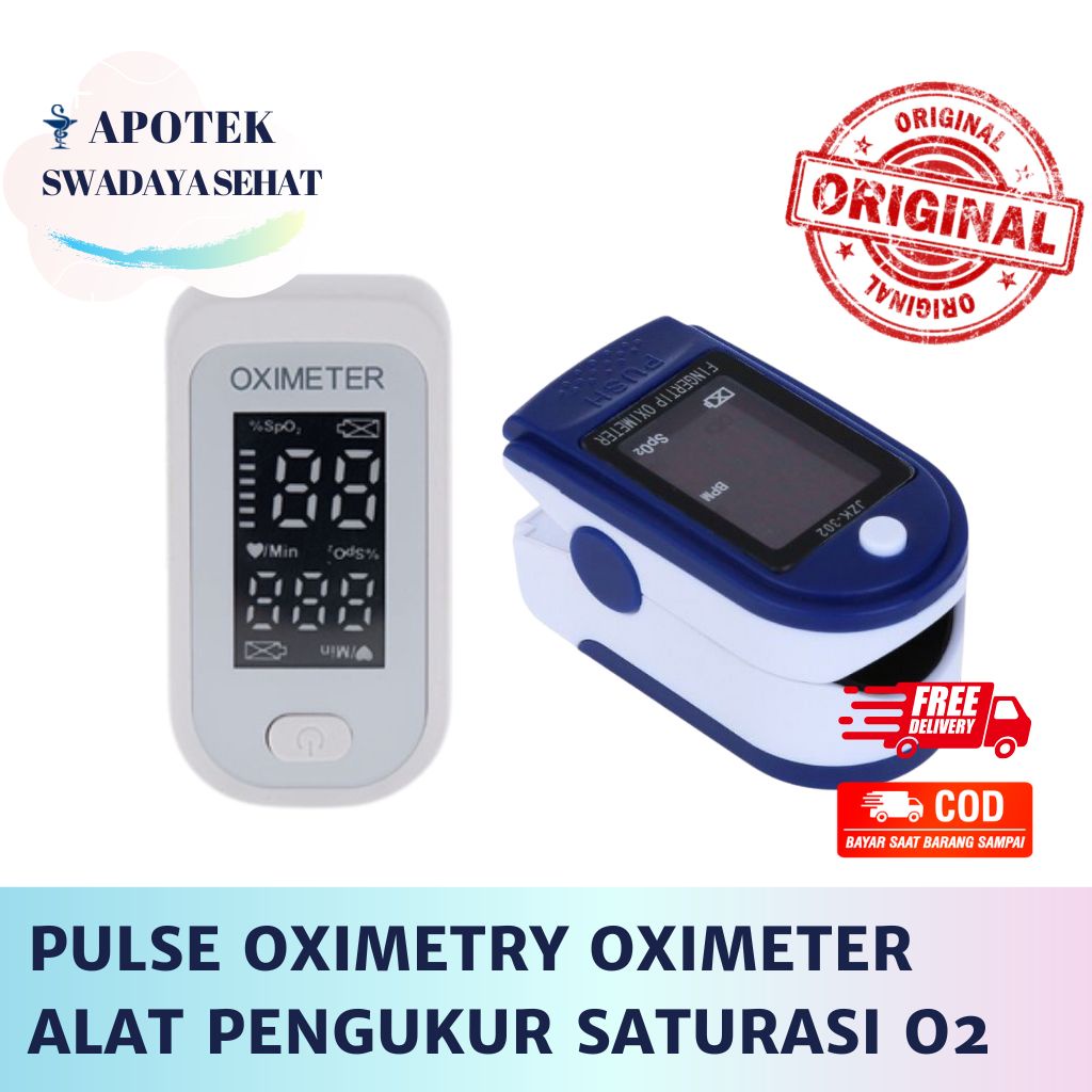 Pulse Oximeter Fingertip Pengukur Kadar Oksigen &amp; Detak Jantung LK 88 Saturasi Oxymeter Oximetry