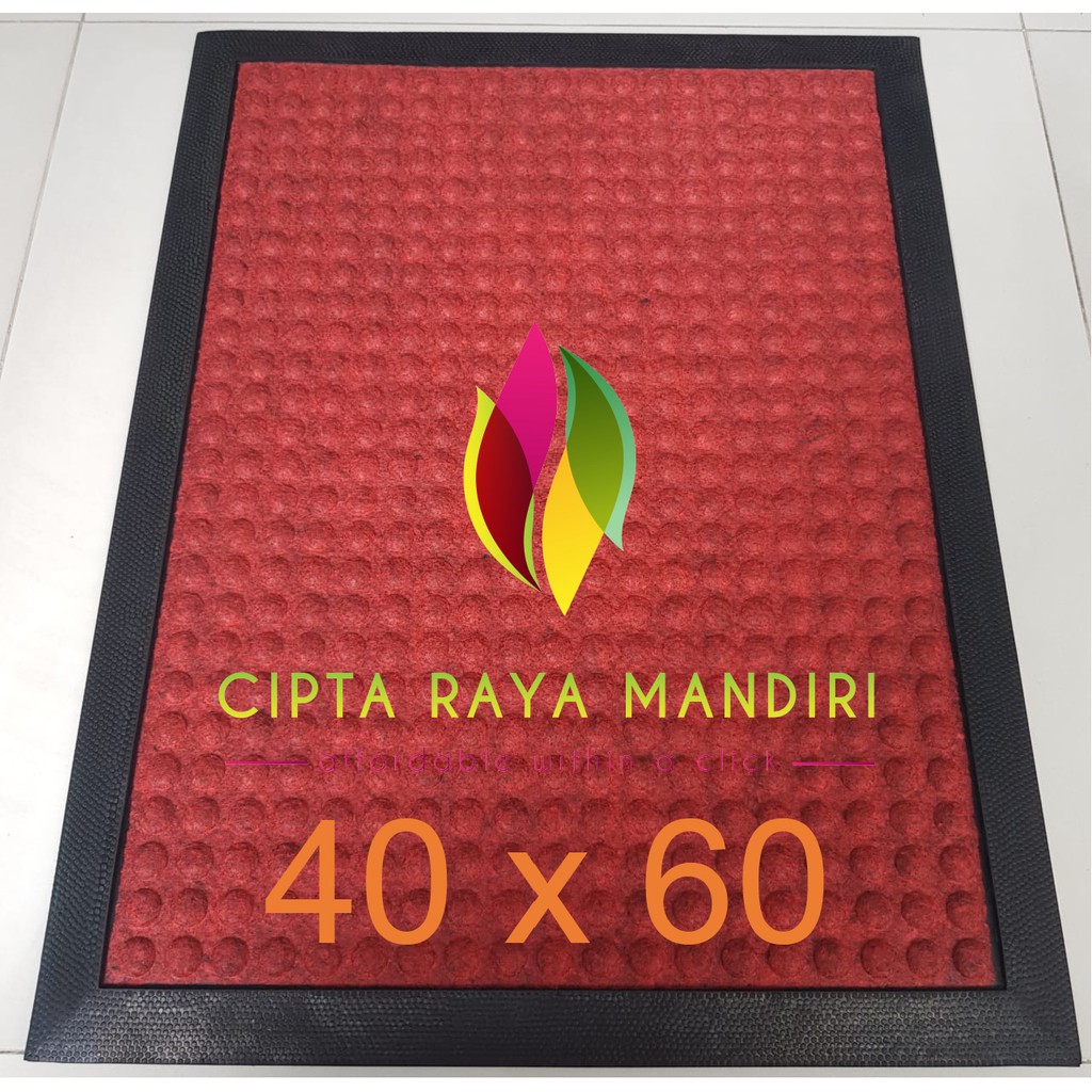 Keset Karet Karpet Lantai Bludru Anti Slip 40 x 60 - RCM