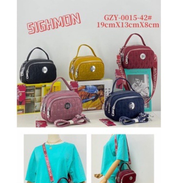 NEW ARRIVAL.!!! Sighmon GZ 0015-42 Bahan Kanvas. Tas selempang wanita Tas Wanita Tas Sighmon Tas Sighmon Kanvas Terbaru Bisa bayar ditempat.!!!