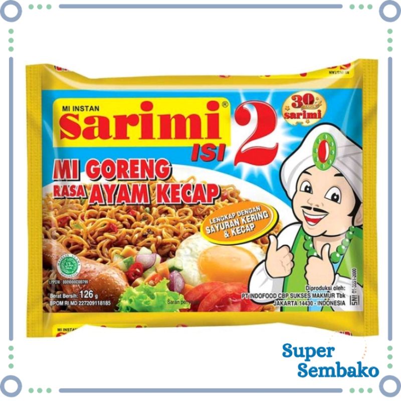 MIE INSTAN SARIMI ISI 2 MI GORENG INSTAN RASA AYAM KECAP 125g SEMBAKO MURAH MAKASSAR