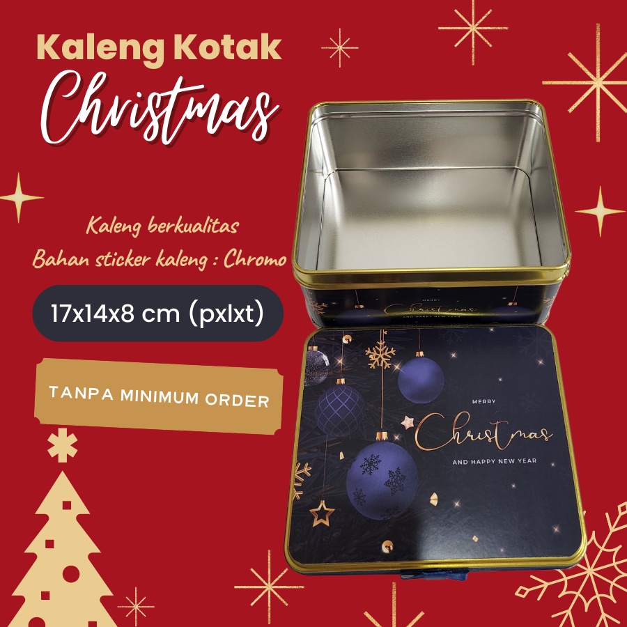 

Kaleng Box Natal Toples Kue Kering Boks Kotak Merry Christmas Kue Kering Biru Navy 17x14x8cm Hapunni