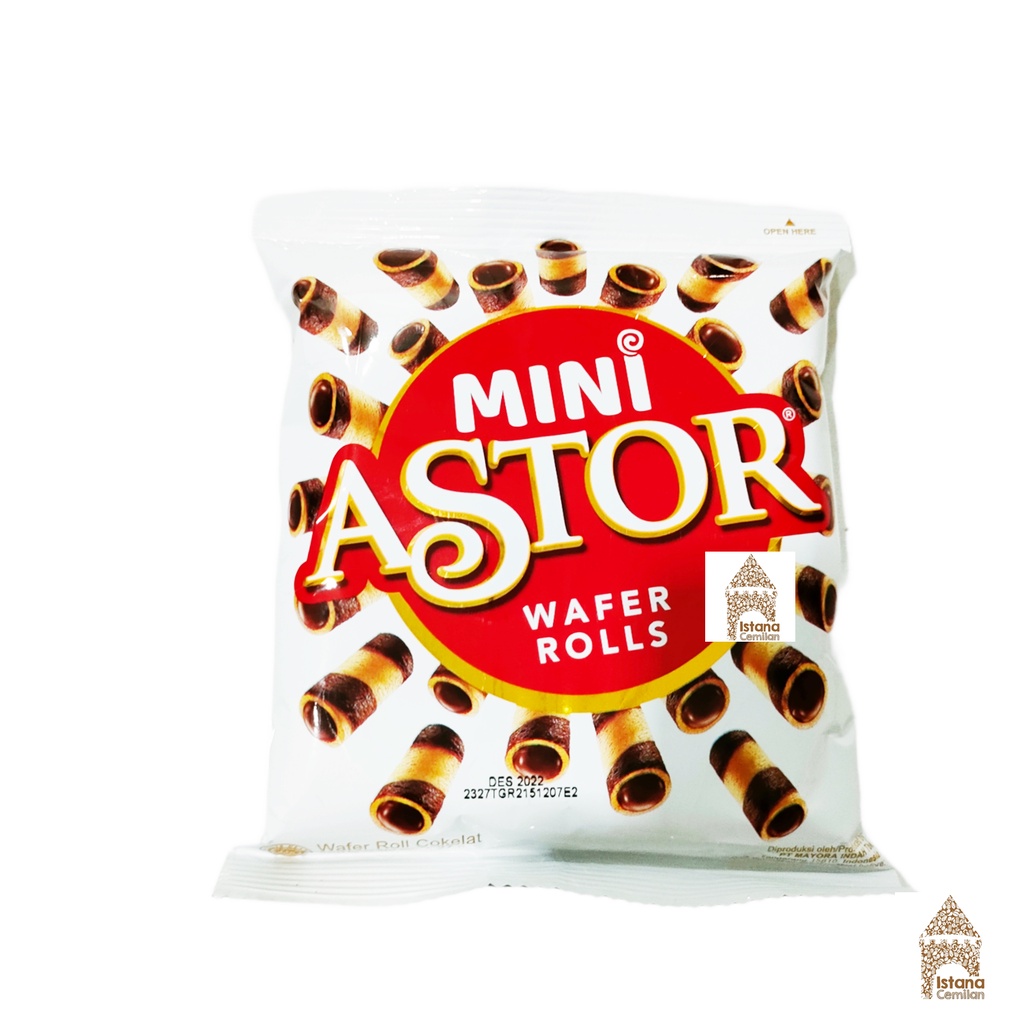 Mini Astor Wafer Rolls Cokelat 20 Gram