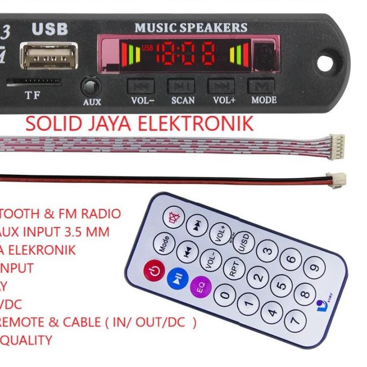 MODUL MP3 BLUETOOTH PLUS FM RADIO VIRE KIT MODUL MP3 BT KIT MP3 KIT PEMUTAR LAGU MP3 USB PLAYER BLUE
