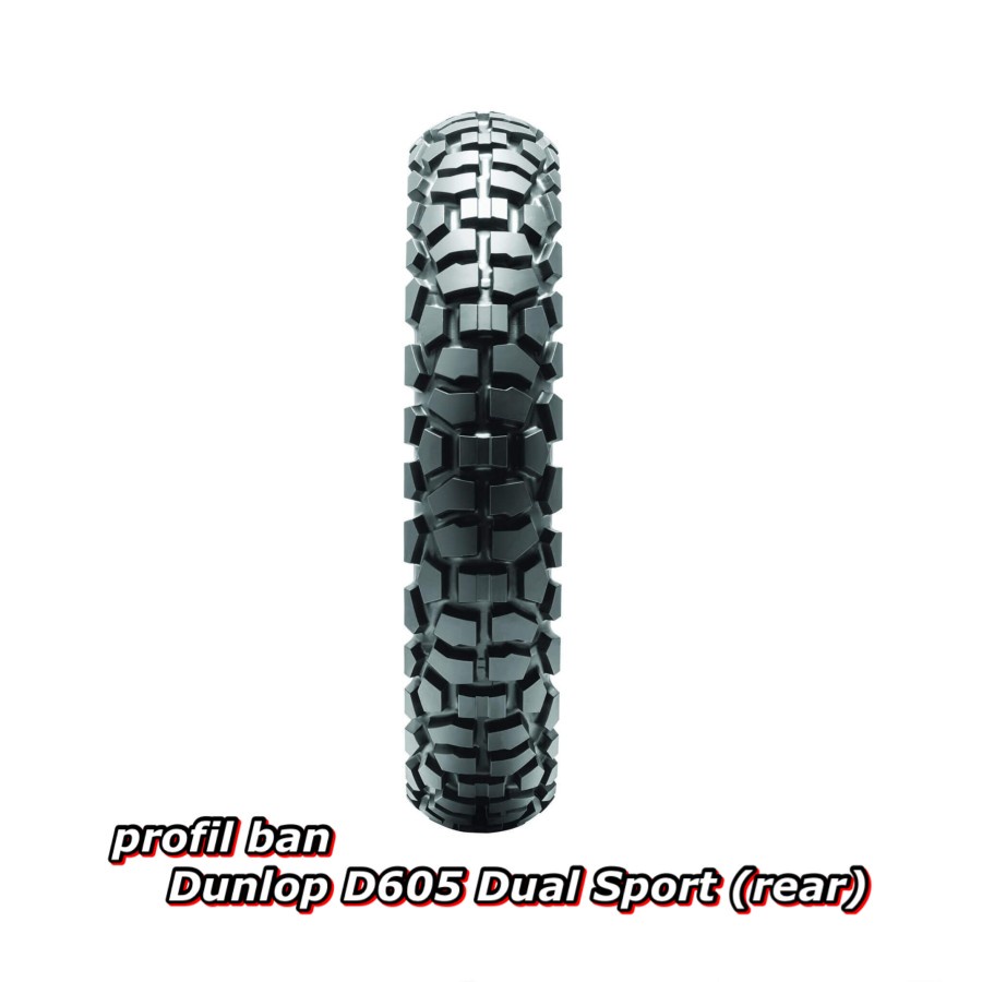 Ban Dual Purpose Semi Trail Dunlop D605 410-18 ( Belakang / Rear )