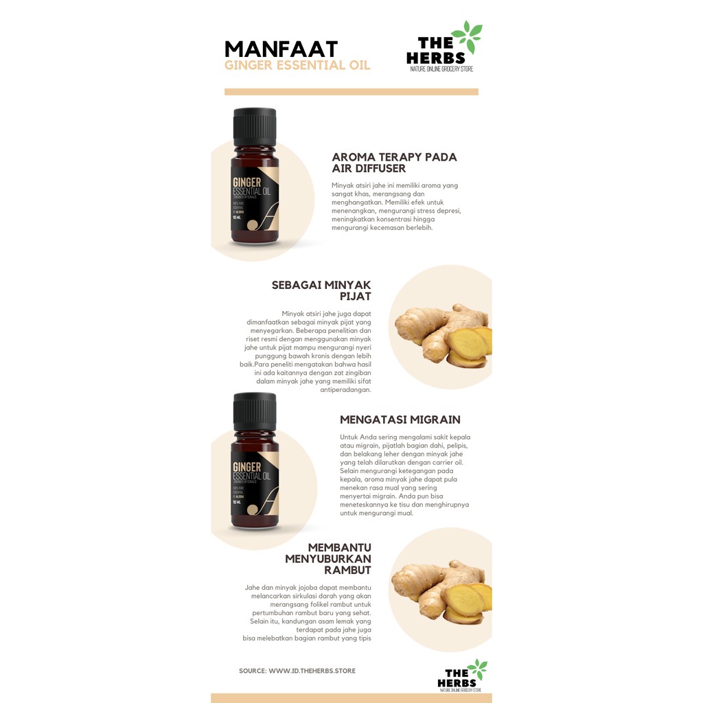 Minyak Atsiri Jahe Ginger Essential Oil 100 Murni Shopee Indonesia