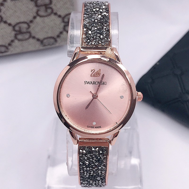 JAM TANGAN WANITA RANTAI STAINLESS DESAIN MEWAH RANTAI BERLIAN IMPORT