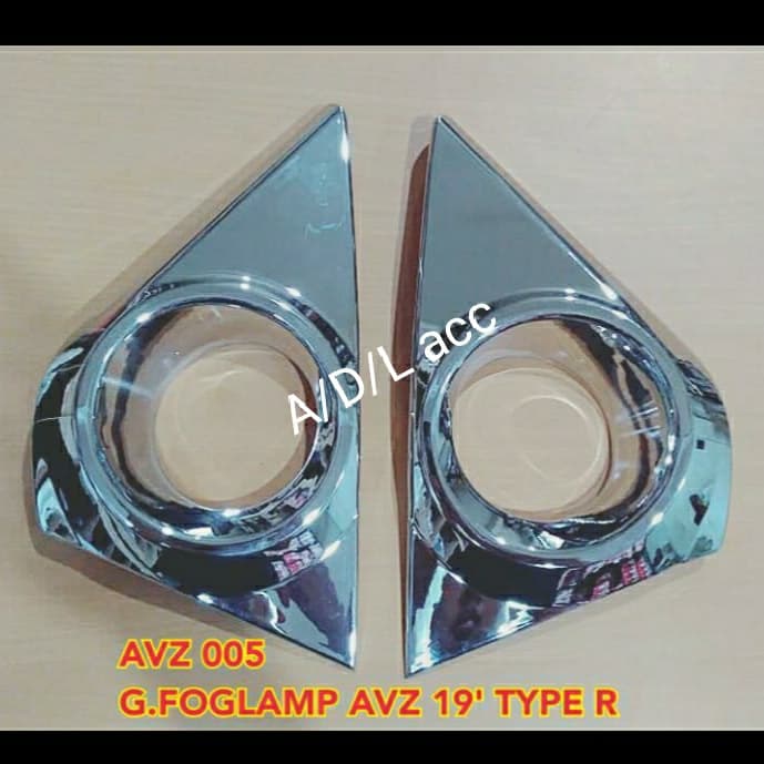 cover ring foglamp depan toyota new avanza / xenia 2019 2020 2021 chrome crome tempel