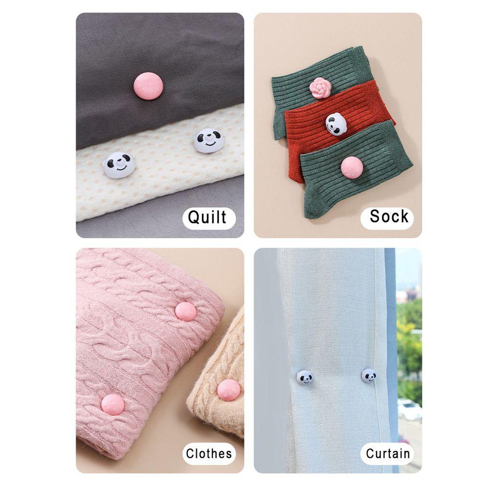 Solighter 8pcs Tempat Selimut Jamur Rumah Tangga Slip Resistant Slip Quilt Garment Panda Matras Clip