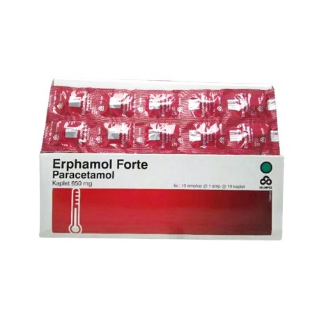 Erphamol Forte Paracetamol 650 mg Box 100 Tablet