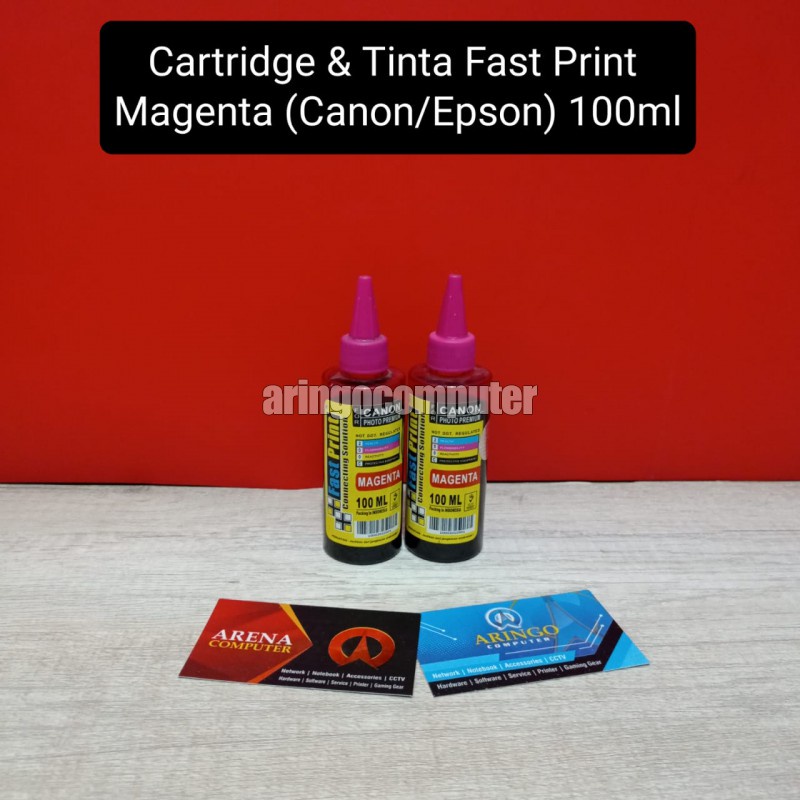 Cartridge &amp; Tinta Fast Print Magenta (Canon/Epson) 100ml