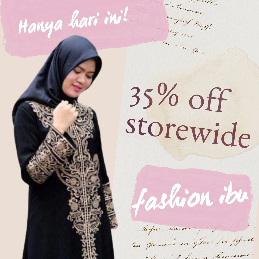 Baju Gamis Abaya Arab Turkey Bordir Hitam Terbaru