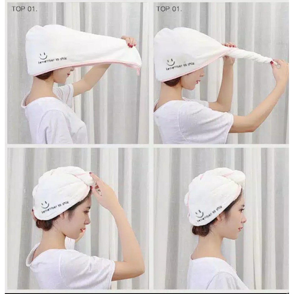 Handuk Keramas Cepat Kering Microfiber Magic Towel Rapid Dry Hair Turban - Turban Handuk Keramas