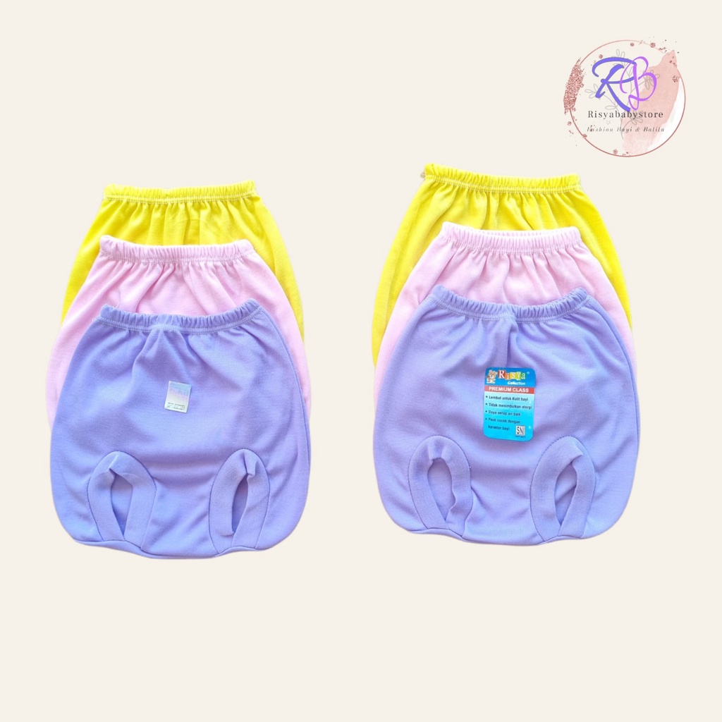 1/2 lusin (6pcs) Celana pop bayi 0-6 bulan / 3 pcs celana polos bayi newborn