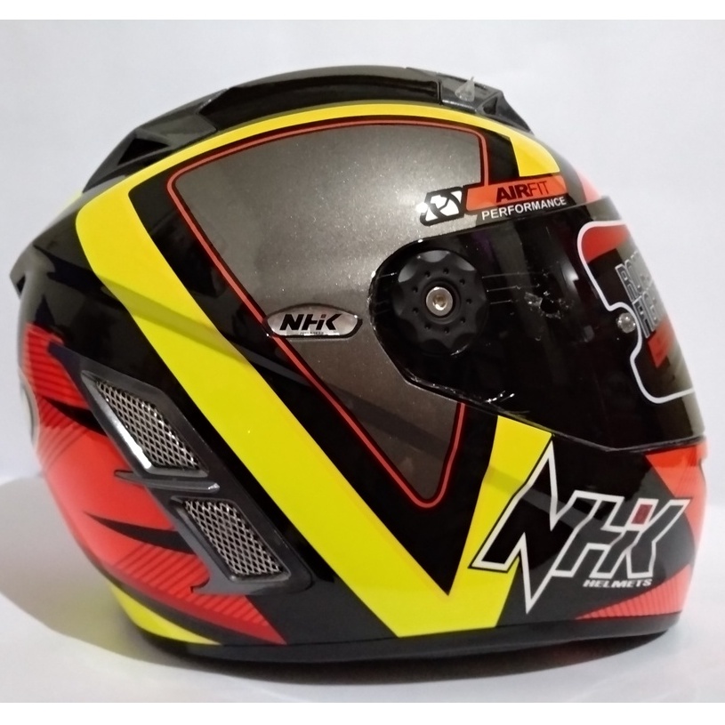 HELM  NHK  TERMINATOR  RACING  TT   PROTON  BLACK ORANGE  DDRING