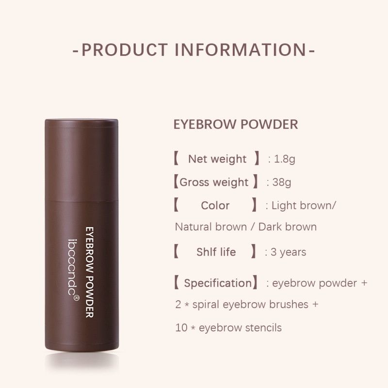 Eyebrow Powder Cetakan Alis Instan Eyebrow Stamp Alis Stempel Alis Bedak Alis Waterproof dengan 10 Model Cetakan Alis