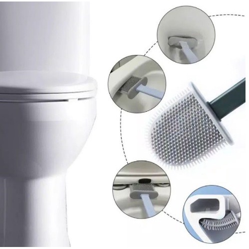 Sikat Pembersih Toilet WC Closet Bahan Brush Silikon Fleksibel